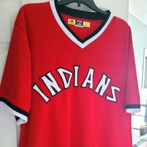 COPY - Men's XL Cleveland Indians throwback stitched Majestic jersey